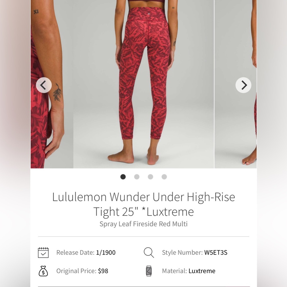 Lululemon Wunder Under High-Rise Tight 25" *Luxtreme
